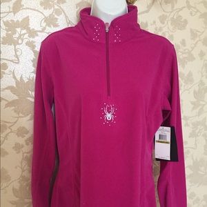 New with Tags Spyder 1/4 zip w/Swavorski crystals